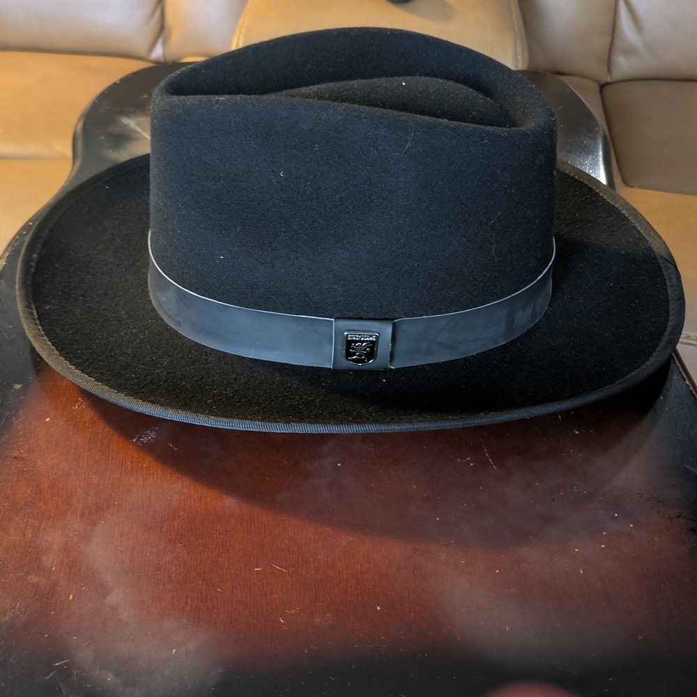 Stacy Adams Black Fedora with Logo Band - Picture 4 of 4